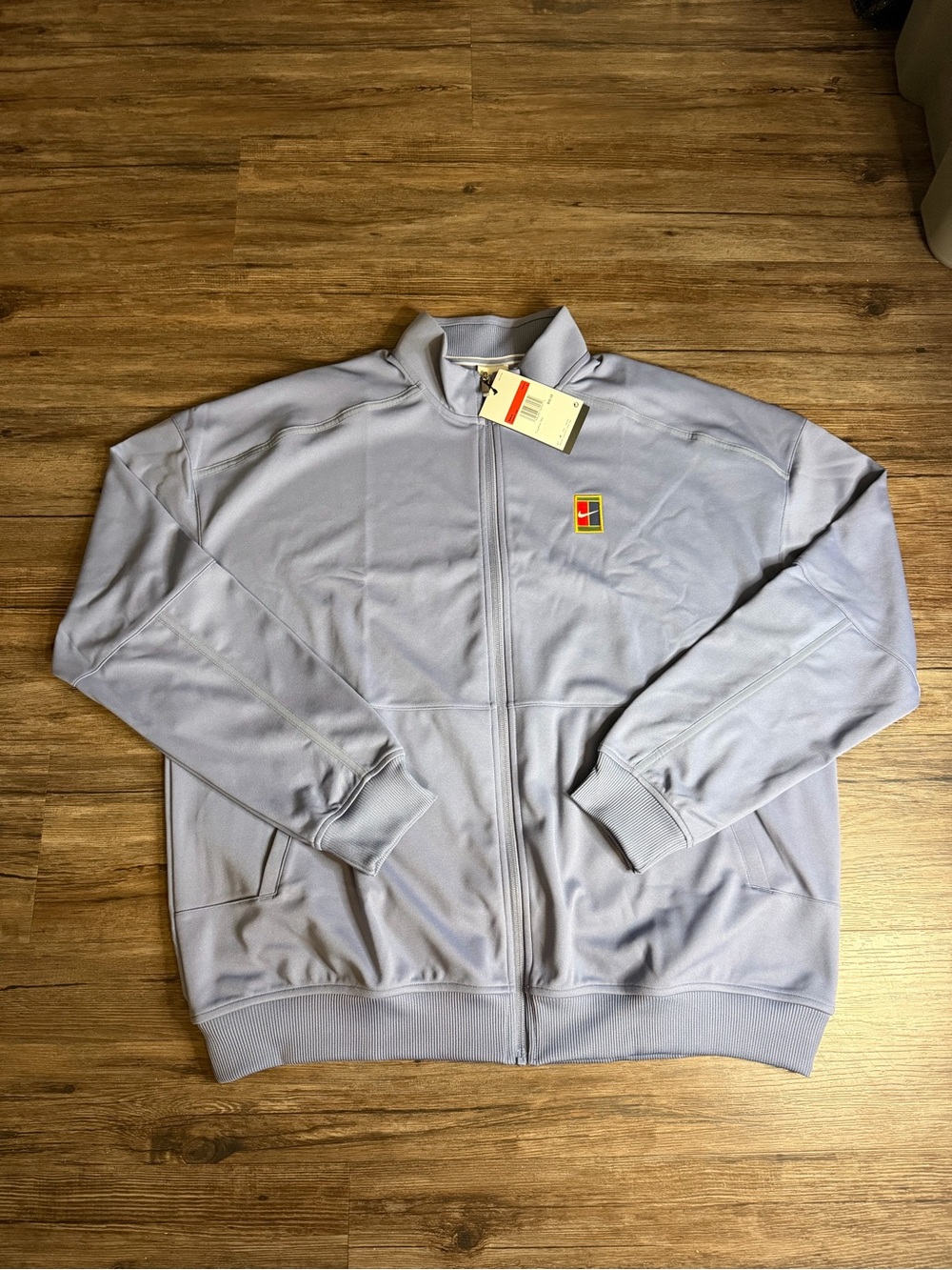 Nike Court Tennis Track Jacket Light Blue Loose Fit $90 NWT Men’s Size L